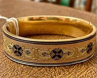 Item 120:  Aesthetic Period Gold Filled Bangle Late 1800:  $95