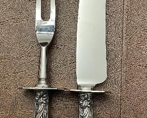 Item 144: Sterling Repousse Serving Set: $45