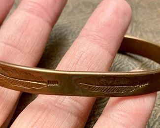 Item 125:  Vintage Copper Native American Bracelet:  $18