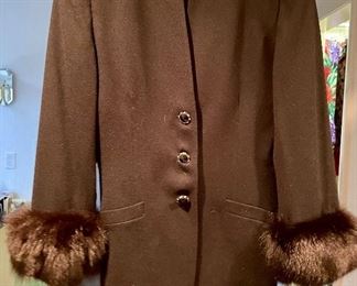 Item 175:  Women's Suit with Fur Cuffs: $75