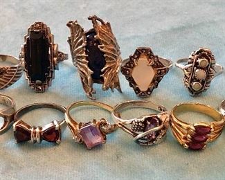Jewelry Group P                                                                                               Your choice of rings in this group...$24.00 each.