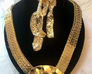 Jewelry #4                                                                                                            Gold tone mesh tie belt $10.00                                                               Stretchy sold tone belt with large buckle $14.00