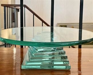 Item 204:  Signed "Stacked" Cake Stand - 11" x 3.5":  $65
