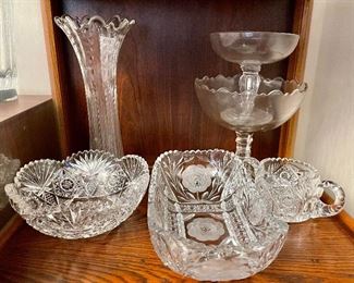 Small sampling of beautiful cut crystal pieces at this sale!  Make an appointment today!