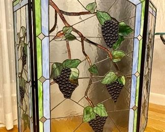 Item 240:  Stained Glass Fireplace Screen: $250