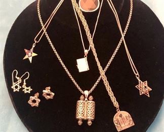 Group I:  Two Wise Men Holding Birthstone: $45    Multi-Layer Star of David: $45                                              Moveable Torah Necklace, heavy chain: $58                       Star Earrings: $12                                                                                  Bible Necklace: $40                                                                          Star of David Dangle Earrings: $20                                       Colorful Star of David $40                                                          Crystal Star of David: $45