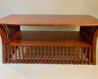 Vintage Mid-Century Slatted Bentwood Coffee Table