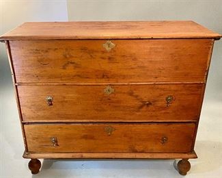 Early Antique Pine Mule Chest