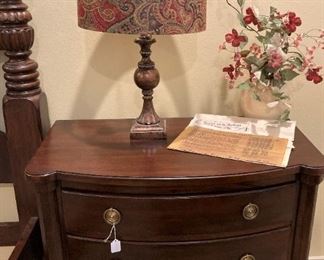 One of two coordinating nightstands
