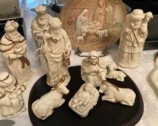 Nativity and  Nativity plate 