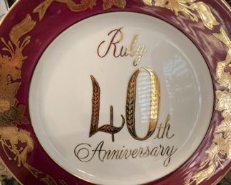 40th Anniversary plate