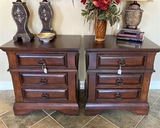 Matching 3-drawer side tables