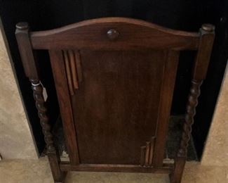 Antique barley twist fire screen