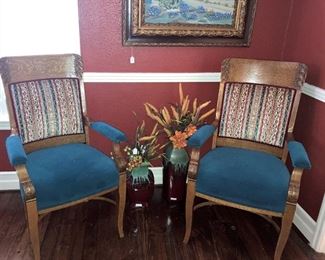 2 of the 4 matching antique chairs