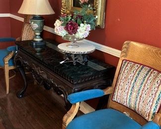 Two of the other 4 coordinating chairs