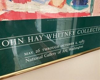 The John Hay Whitney Collection framed poster from the National Gallery of Art in Washington