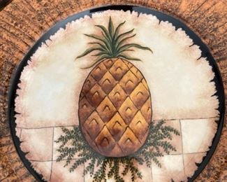One of two pineapple plates (Pineapple = sign of hospitality)