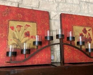 Coordinating art; candleholder