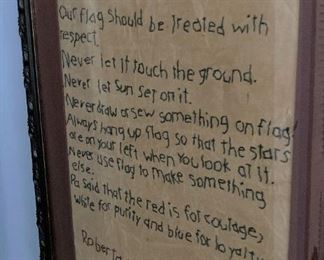 Precious respect for the flag from a child's hand ---AMEN!