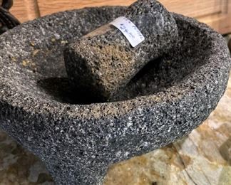 Stone mortar & pestle 