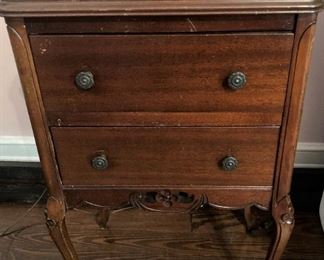 One of two Queen Ann nightstands