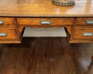 One of two identical desks