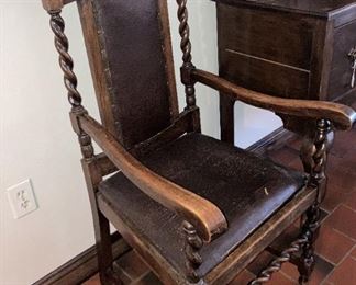 Barley twist arm chair