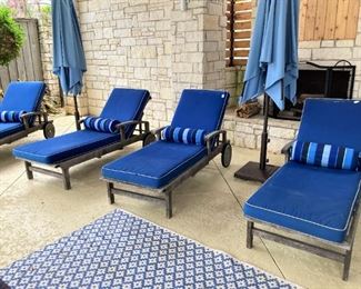 Loungers and umbrellas