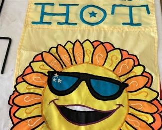 One of several cute yard flags