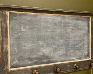 Chalk board coat rack