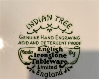 Indian Tree - genuine hand engraved English ironstone