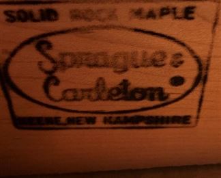 Sprague & Carleton maple chest of drawers