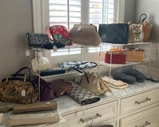 Some of the many consigned purses