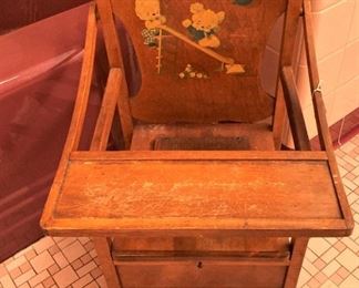 Vintage potty chair