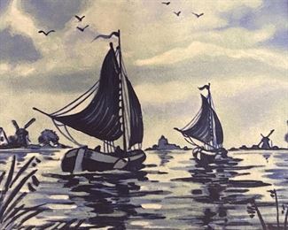 Hand Painted Sampam Tile Painting