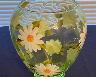 Daisy Vase Hand Painted