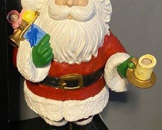 Hand Painted Santa Lighted