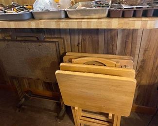Wooden T.V., Trays