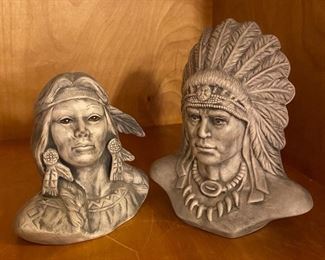 Native American Busts Made from Mt. St. Helen's Ash