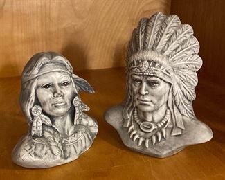 Native American Busts Made from Mt. St. Helen's Ash