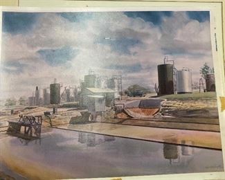Oil Industry Print by Warner Homple