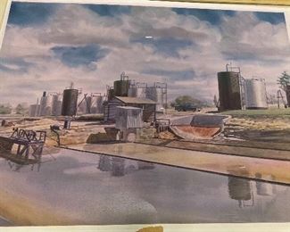 Oil Industry Print by Warner Homple