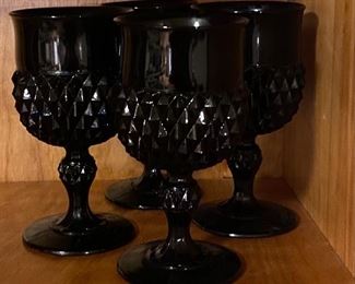 Ebony Fostoria Water Goblets