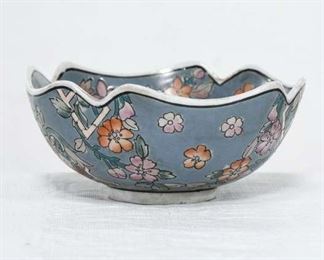 Grey & Coral Color Asian Style Candy Dish, Decorative Use Only