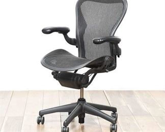 Herman Miller Black Adjustable Office Chair With Mesh Back & Seat