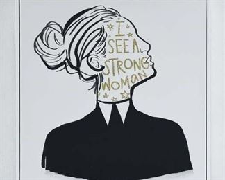 Strong Woman Inspirational Quote Framed On Canvas