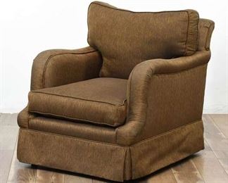 Robust Bronze Colored Upholstered Arm Chair