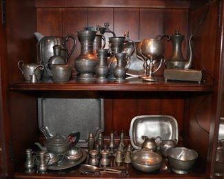 Huge Vintage Pewter Collection