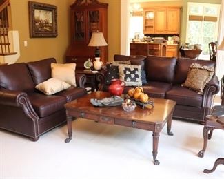 Only 2 years old and Rarely Used Bradington & Young Leather Sofa & Loveseat