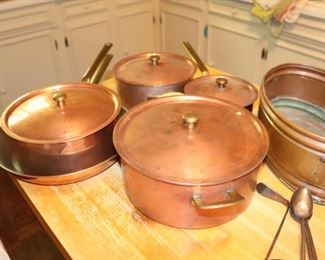 Vintage Copper Pots & Pans 